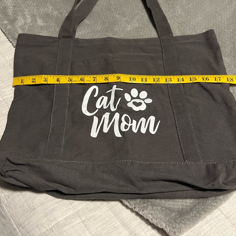 Cat Mom Tote Bag - gray - Picture 4 of 7